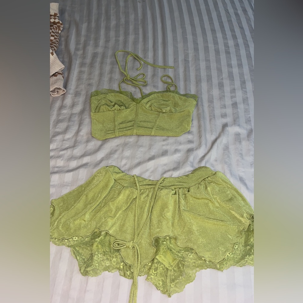 Two piece green set; never wore